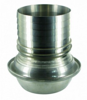 Raccord SPHERIQUE male à douille cannelée et collerette