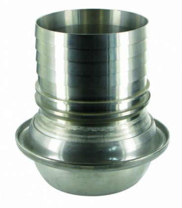 Raccord SPHERIQUE male à douille cannelée et collerette