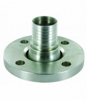 Raccord à bride tournante douille cannelée à collerette Inox