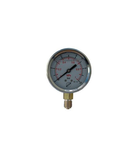 Manomètre Pression Innfeeltech 50mm - 0-7 Bar/100 PSI, BSP 1/4" - Avec Raccords Et Téflon