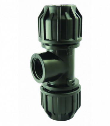 Té Piquage taraudé PE à compression